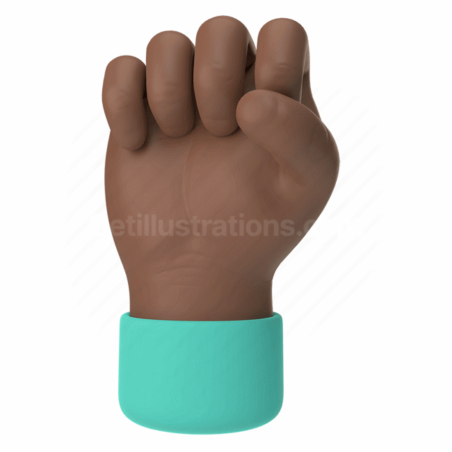 emoticon, emoji, sticker, gesture, fist, up, dark